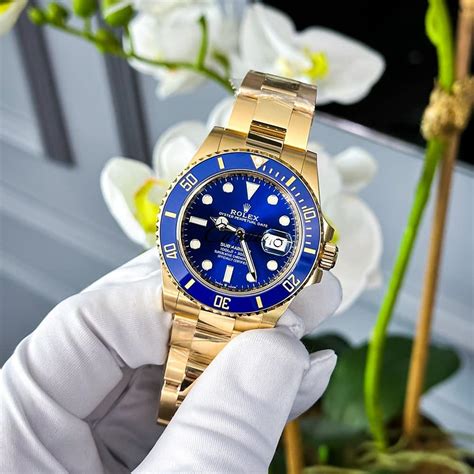 rolex blue gold|rolex submariner 41mm yellow gold.